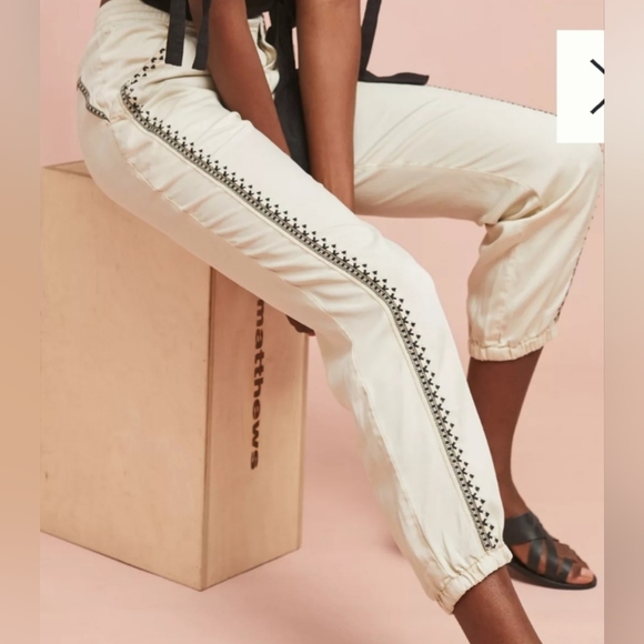 Anthropologie Pants - Anthropologie Cedar Embroidered Joggers-Size Small